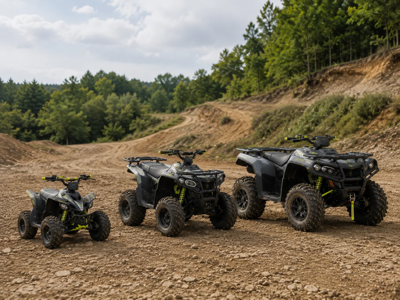 Gas ATVs in kids, youth and adult sizes